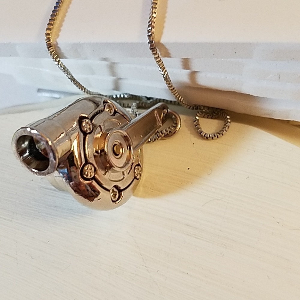 Carburetor Turbo Necklace 18" chain Silver Tone - Picture 2 of 4